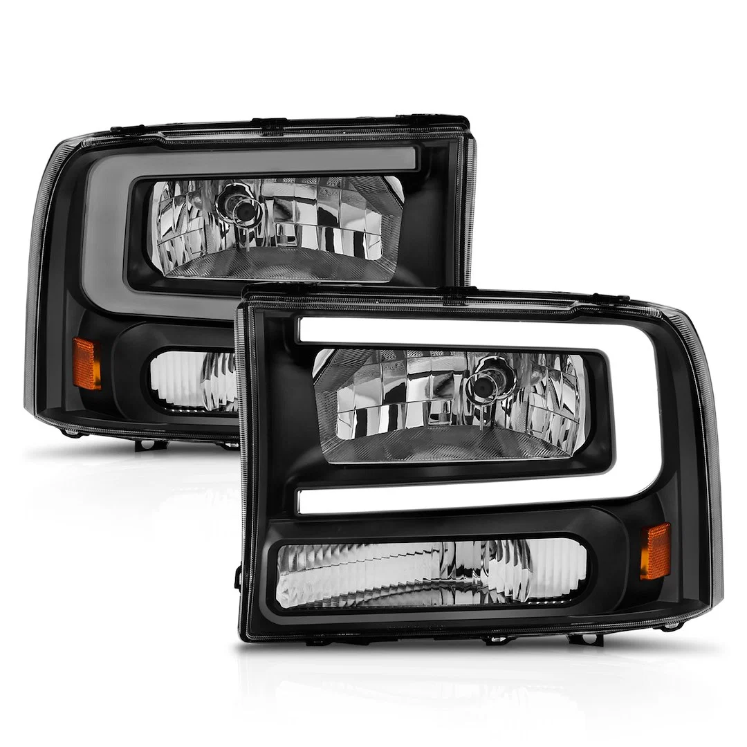 111549 – ANZO Headlight Assembly, Projector Beam With Running Light/ Safety Reflector And Turn Signal Light 9005 Halo...